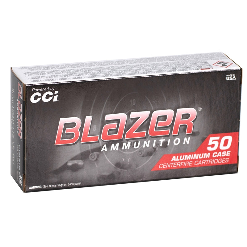 CCI Blazer 9mm Luger Ammo 115 grain Full Metal Jacket Aluminum