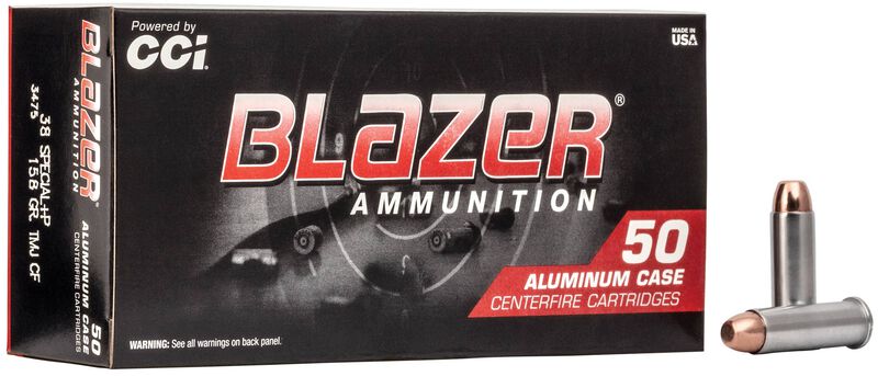 CCI Blazer CleanFire 38 Special Ammo 158 grain +P Total Metal Jacket