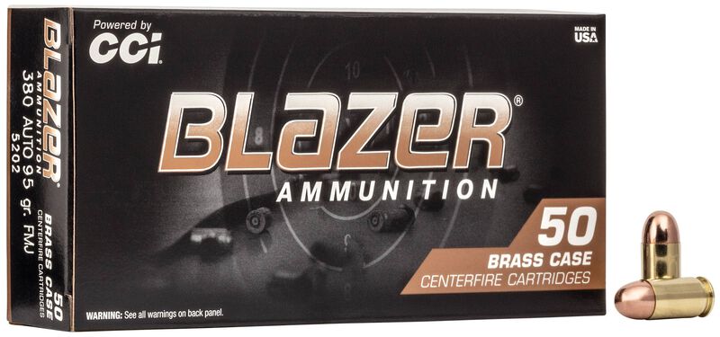 CCI Blazer 380 ACP Auto Ammo 95 grain Full Metal Jacket